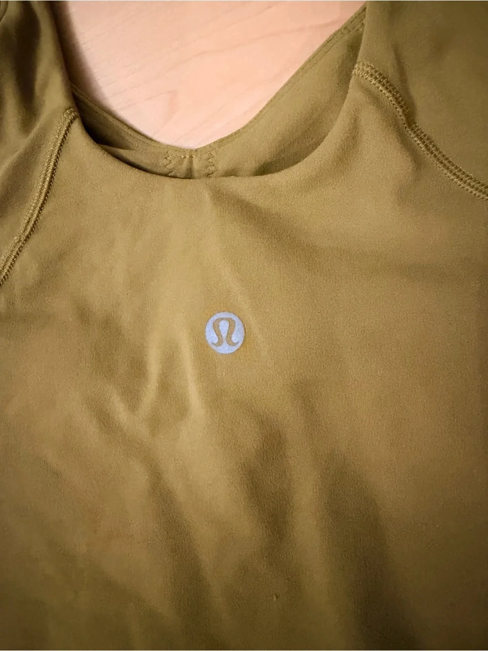 Lululemon Align Tank Top Size 6 Olive Yellow Green Crop Shelf Bra Nulu